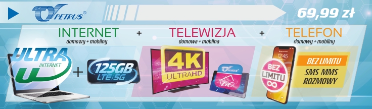 Internet + Telewizja + Telefon = TYLKO 69,99 zł
